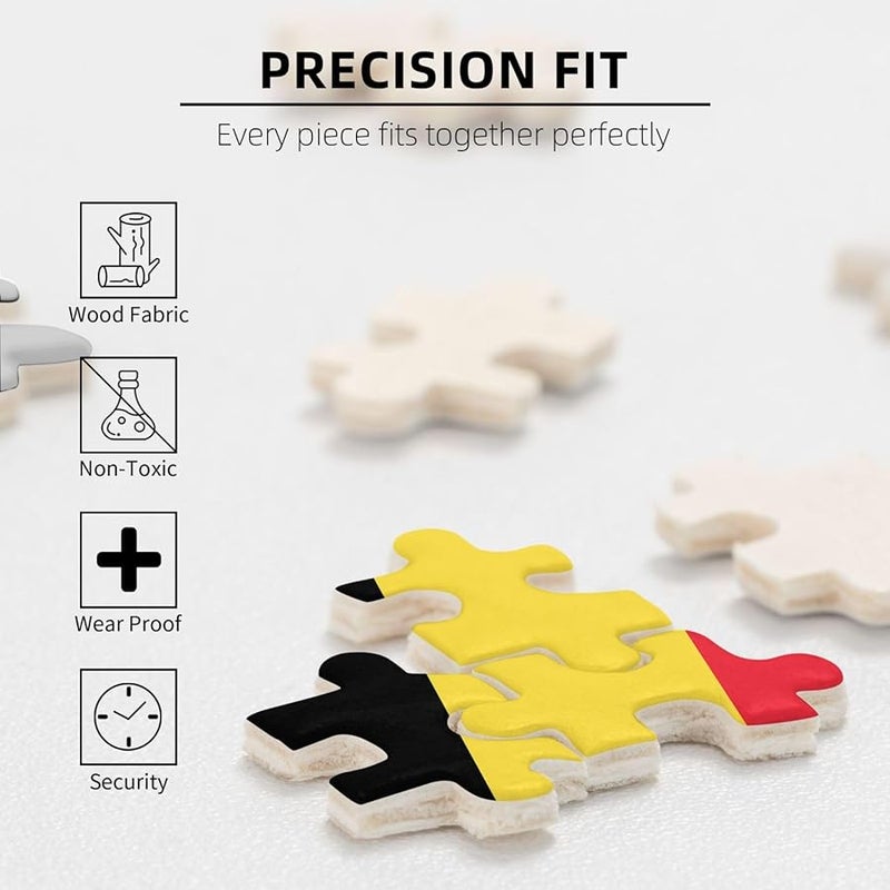 Belgium Flag Jigsaw Puzzle 500 Pieces For Adults Home Decor 20 4 X 15 Inches - Image 5